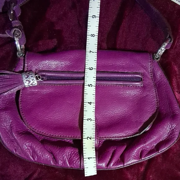 Brighton Purple Crossbody Bag with Tassel Charm - Picture 12 of 13